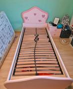 Bed met latoflex en nachttafel, Ophalen, Zo goed als nieuw, Lattenbodem