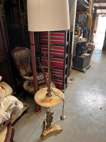 Staande lamp in albast en brons, Enlèvement, Comme neuf