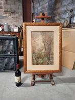 Tableau ancien 1903 aquarelle signée Le Sacré Coeur, Antiquités & Art, Enlèvement