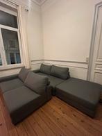 Grijze stoffen zetel - prof. Gereinigd, Ophalen, Zo goed als nieuw, Stof