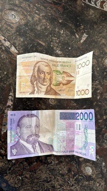 Billet 1000 francs 2000 francs beschikbaar voor biedingen