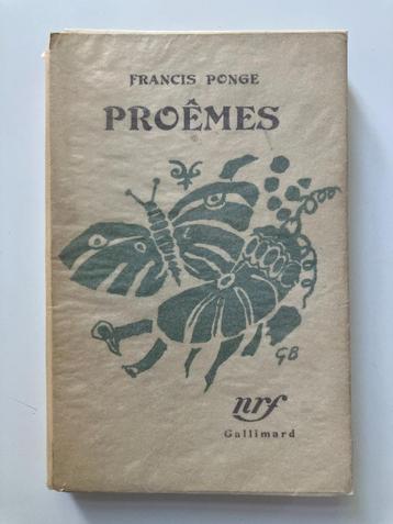 Francis Ponge - Proêmes (Gallimard, 1948) beschikbaar voor biedingen