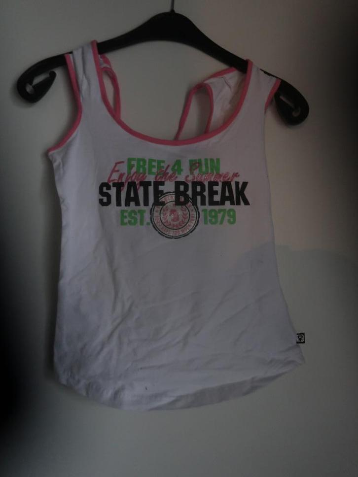 topje dames wonder womam medium, Kleding | Dames, Topjes, Zo goed als nieuw, Maat 38/40 (M), Wit, Zonder mouw, Ophalen of Verzenden