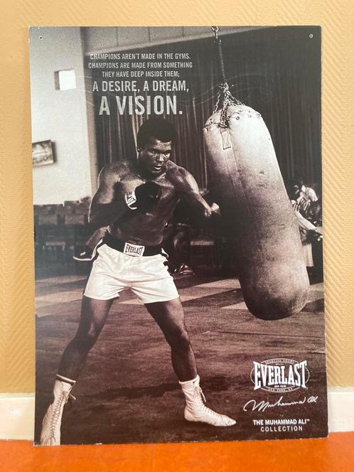 Muhammad Ali Everlast boxing poster reclamebord, Verzamelen, Sportartikelen en Voetbal, Ophalen