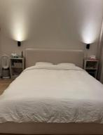 Bed 160x200 Teddy, Huis en Inrichting, Slaapkamer | Bedden, Ophalen, Tweepersoons, Zo goed als nieuw, Boucle