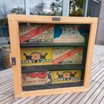 Wandraam versierd met luciferadvertenties, Ophalen of Verzenden