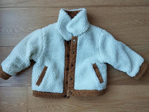 Omkeerbare jas van schapen/fluweel van Bout'chou 12 maanden, Kinderen en Baby's, Babykleding | Maat 80, Nieuw, Jongetje, Jasje