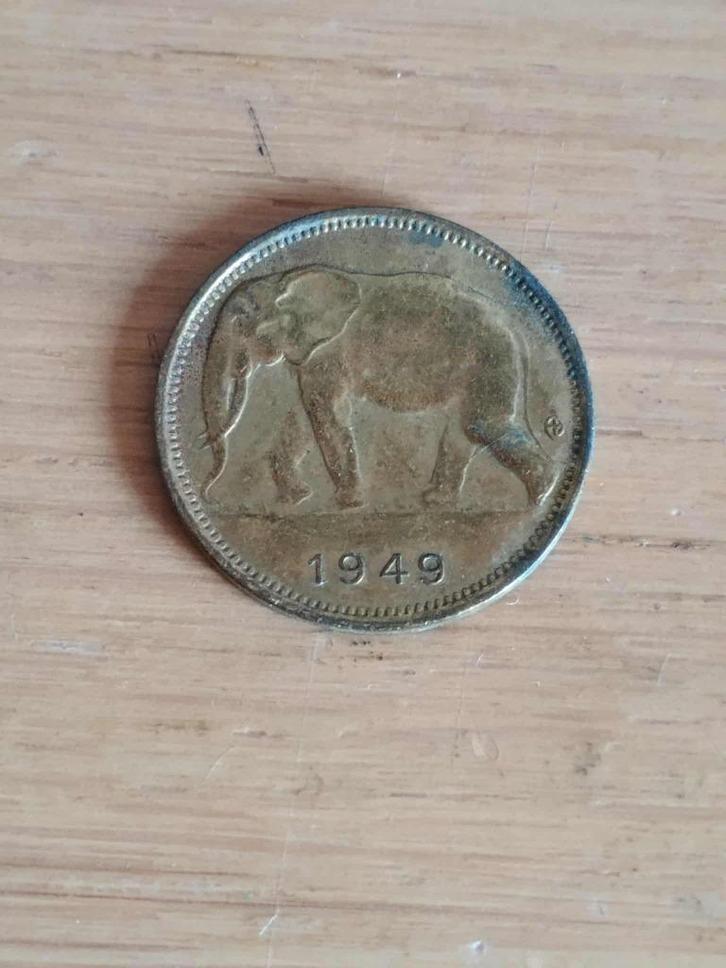BELGISCH CONGO 1 Franc 1949, Postzegels en Munten, Munten | Afrika, Losse munt, Overige landen, Ophalen of Verzenden