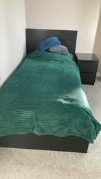 Zwarte Ikea 1 persoonsbed, Huis en Inrichting, Ophalen, Gebruikt, 90 cm, Eenpersoons