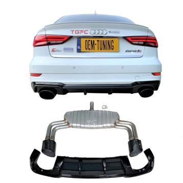 RS3 BUMPER Diffuser | AUDI A3 8V | 2016-2019 | SLINE Sedan beschikbaar voor biedingen