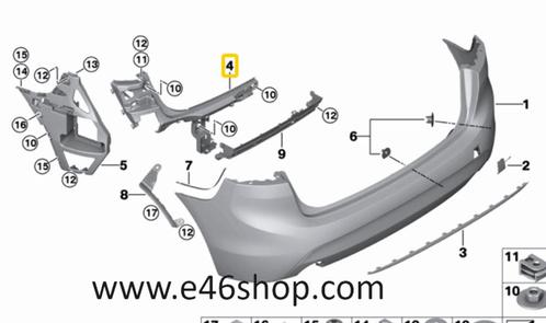 ACHTERBUMPER GELEIDING BMW M "2 F45 OE 51127376926, Autos : Pièces & Accessoires, Carrosserie & Tôlerie, Pare-chocs, BMW, Arrière