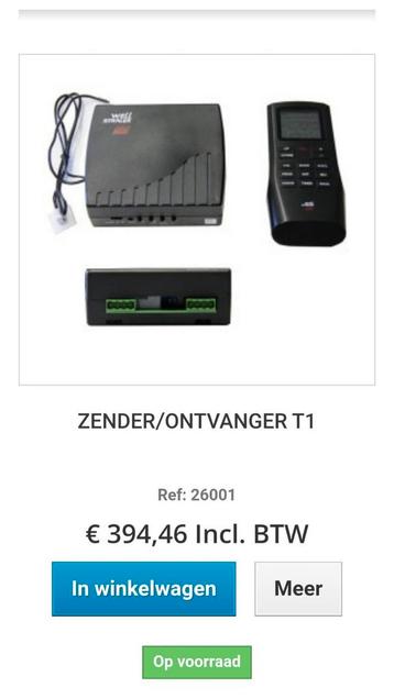 Wellstraler T1 afstandbediening + ontvanger beschikbaar voor biedingen