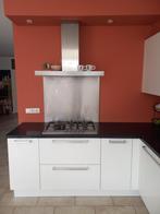 Witte hoogglans hoekkeuken +composiet Compleet GEDEMONTEERD, Huis en Inrichting, Wit, Hoekkeuken, Ophalen of Verzenden, Composiet