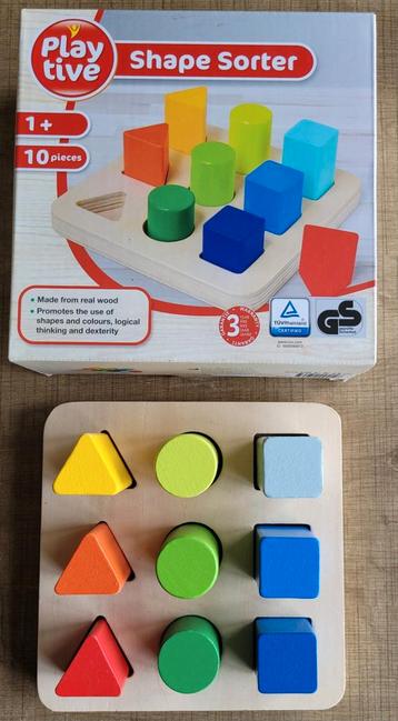 Houten vormpjes-en kleurenspel - vanaf 1 jaar beschikbaar voor biedingen