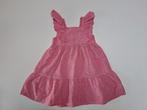 Mt 92 Roze jurk zonder mouwen met ruches en broderie, Kinderen en Baby's, Kinderkleding | Maat 92, Ophalen of Verzenden, Zo goed als nieuw