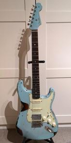 Custom Strat 61 heavy relic Nitro Daphne Blue Matching Head, Ophalen, Fender