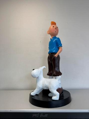 Tintin avec la statue de Bobbie, Enlèvement, Tintin, Utilisé, Statue ou Figurine
