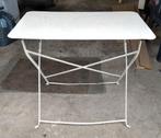 metalen tuintafel / L 80cm - B 48cm - H 70cm, Tuin en Terras, Ophalen, Zo goed als nieuw, Rechthoekig, Metaal