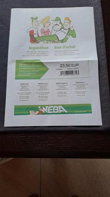 Tegoedbon Weba, Tickets & Billets