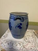 grote keramische blauwe pot met 2 handvaten, Enlèvement