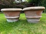 2 Grote Extreem Exclusieve Impruneta Terracotta Bloempotten, Tuin en Terras, Bloempotten, Ophalen, Gebruikt, 40 cm of meer, Tuin