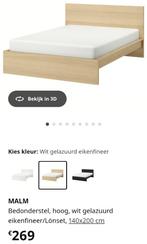 MALM bed Ikea, Huis en Inrichting, Slaapkamer | Bedden, Ophalen, Gebruikt, Bruin, 140 cm