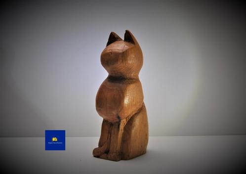 Handycraft sculpturen houten kat, Antiek en Kunst, Kunst | Beelden en Houtsnijwerken, Ophalen of Verzenden