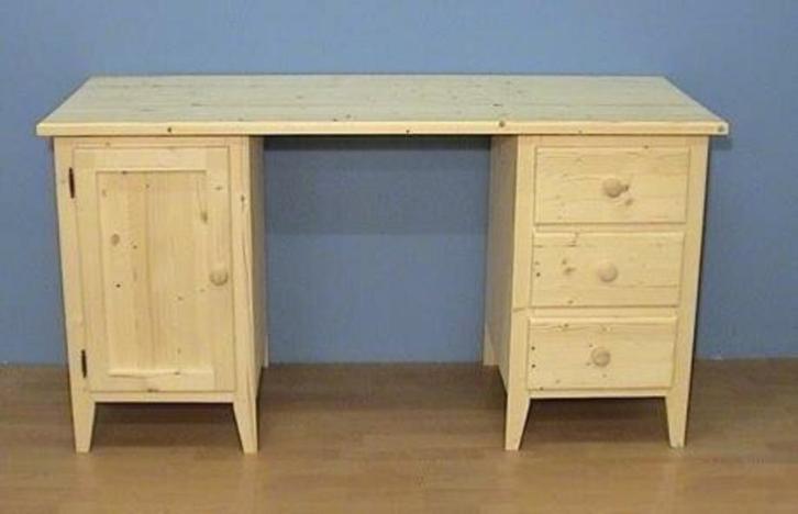 houten BUREAU 60x145 t/m 60x235 cm, zelf te kleuren, Huis en Inrichting, Bureaus, Nieuw, Bureau, Ophalen of Verzenden