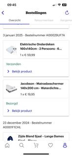 Te koop electrische onderdeken 140x160, Huis en Inrichting, Slaapkamer | Beddengoed, Ophalen, Wit, Tweepersoons, Deken of Dekbed