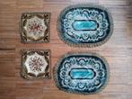 Set van 4 brocante lapjes / onderzetters, Antiek en Kunst, Ophalen of Verzenden