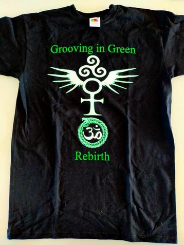Tee-shirt Grooving en vert UK Gothic Rock Goth Taille S, Neuf, Manches courtes, Enlèvement ou Envoi, Taille 36 (S)