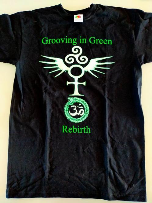 T-shirt Tee Grooving in Green UK Gothic Rock Goth Maat S, Kleding | Dames, T-shirts, Nieuw, Maat 36 (S), Zwart, Korte mouw, Ophalen of Verzenden