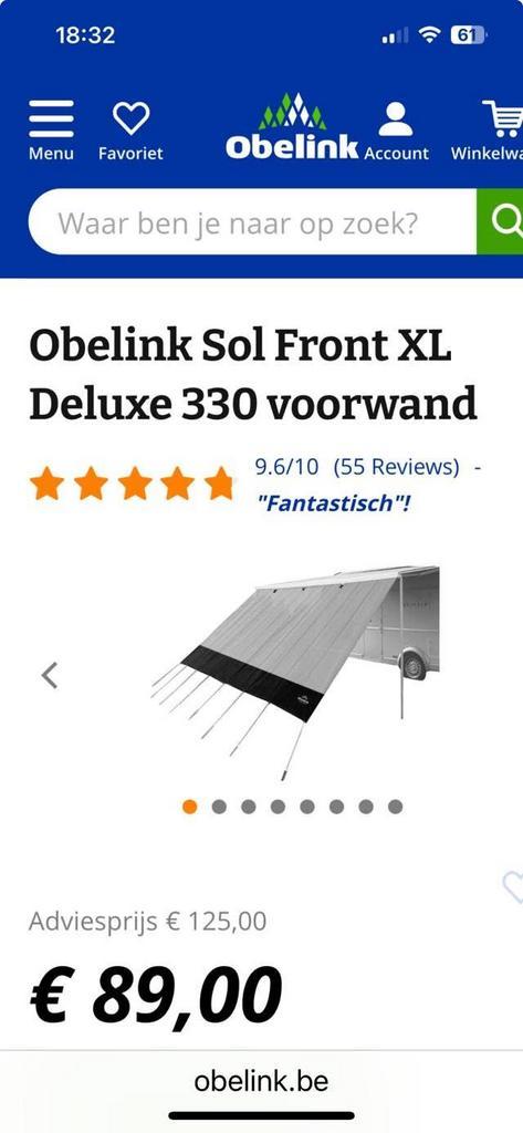 Thule  Zonnewering vooraan luifel, Caravanes & Camping, Auvents, Thule, Enlèvement