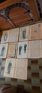 Prenten Elegante herenkleding 5 stuks jaren 30, Enlèvement ou Envoi, Comme neuf, Costume traditionnel, Gravure