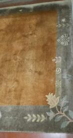Tapis marron clair avec bordure vert-bleu, Maison & Meubles, Ameublement | Tapis & Moquettes, Rectangulaire, Enlèvement, Utilisé