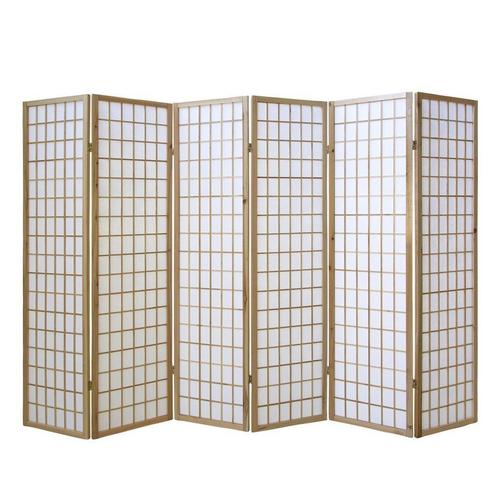 Kamerscherm scheidingswand 6 delig Japanse stijl natuur, Maison & Meubles, Accessoires pour la Maison | Paravents d'intérieur
