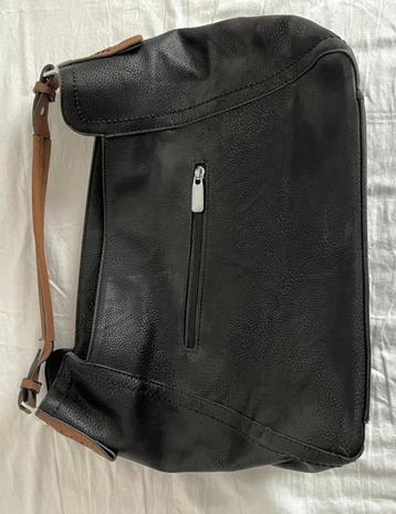 nieuw zwart ruime schoudertas / handtas 44cm/28cm