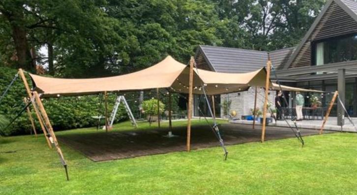 Stretchtenten en toebehoren ( In Optie ), Jardin & Terrasse, Tonnelles, Comme neuf, Autres types, 2 mètres ou plus, 8 mètres et plus