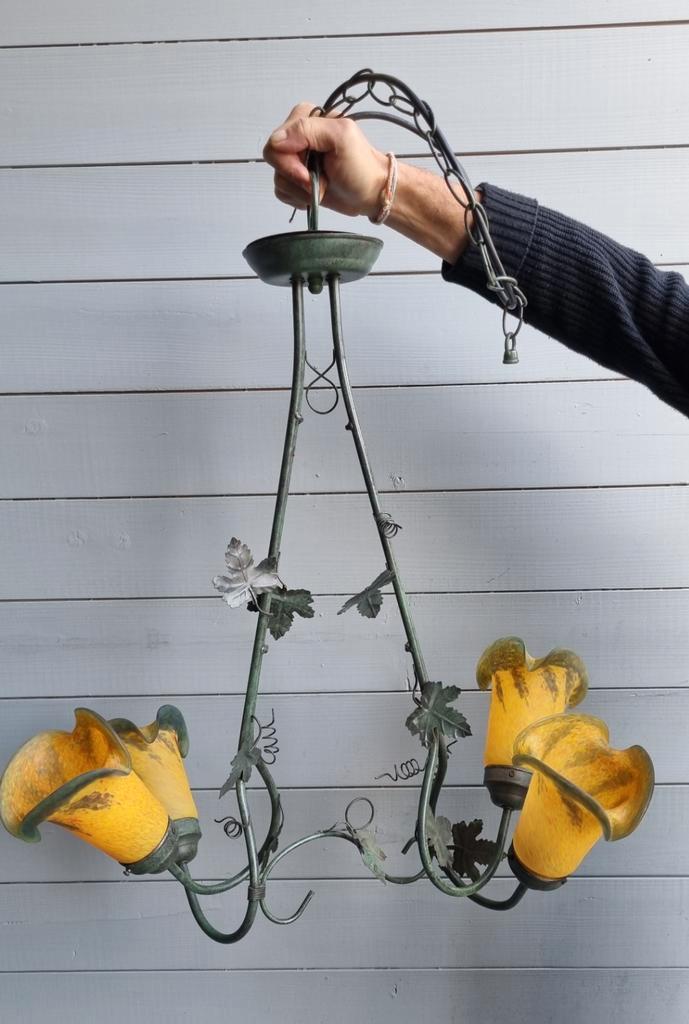 Art Nouveau kroonluchter 'Art De France', Antiek en Kunst, Antiek | Verlichting, Ophalen