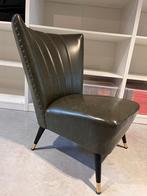 Vintage cocktailstoel/fauteuil/eenzit - Groen (leder), Ophalen