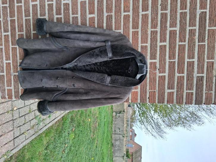 Dames winter leer jas Mt 38, Kleding | Dames, Jassen | Winter, Gedragen, Maat 38/40 (M), Grijs, Ophalen of Verzenden
