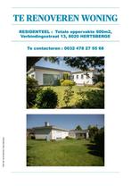 Te renoveren bungalow in Hertsberge, Immo, Huizen en Appartementen te koop, Benedenwoning, 500 tot 1000 m², 1378 kWh/m²/jaar, Provincie West-Vlaanderen