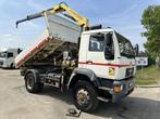MAN 12.224 4X4 BENNE + GRUE FASSI F80A.22 (2008) + RADIO - M, Autos, Camions, Achat, 3 places, 4x4, Euro 2