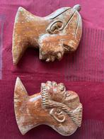 Wand decoratie Afrikaans hoofden, Antiek en Kunst, Ophalen of Verzenden