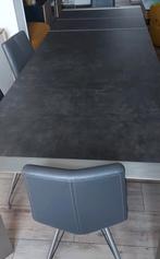 Table de salle à manger en céramique avec 6 chaises cuirs, Maison & Meubles, Tables | Tables à manger, Enlèvement