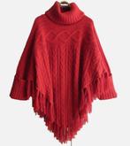 Mooie Part Two poncho in rode wol, mt Medium, Part Two, Verzenden, Zo goed als nieuw, Rood