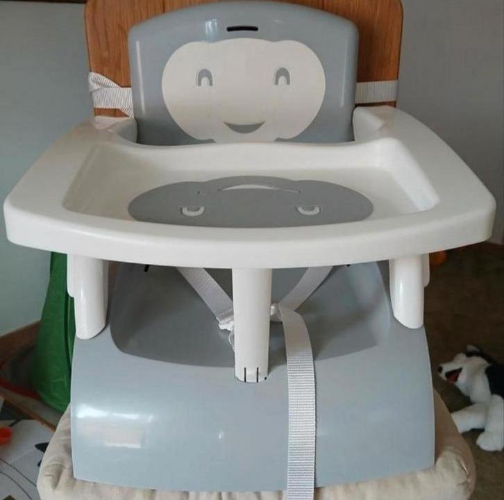 Stoelverhoger / kinderstoel, Kinderen en Baby's, Kinderstoelen, Zo goed als nieuw, Inklapstoel, Aanschuifbaar, Afneembaar eetblad