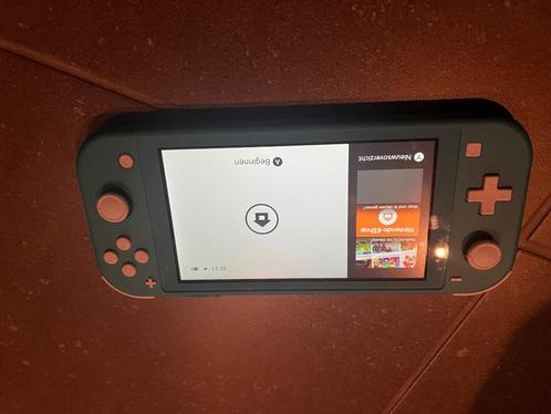 Nintendo switch lite + spelletjes, Games en Spelcomputers, Spelcomputers | Nintendo Switch Lite, Nieuw, Turquoise, Met beschermhoes of tas