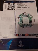 Voetbalticket en ticket Sporting Lisbon Bruges 2025, Ophalen of Verzenden