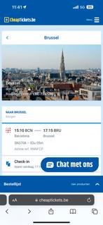 Vliegticket Barcelona Brussel 22 augustus 2024, Tickets en Kaartjes